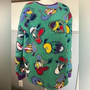 Disneyland Parks Donald Duck Sherpa Fleece Pullover/Disneycore /Winterwear/Large